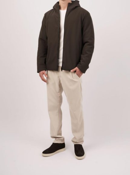 Light Beige Suede Overshirt