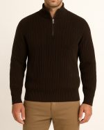 Baby cashmere half zipper knit - Image 3