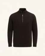 Baby cashmere half zipper knit