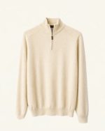Half zip knit beige